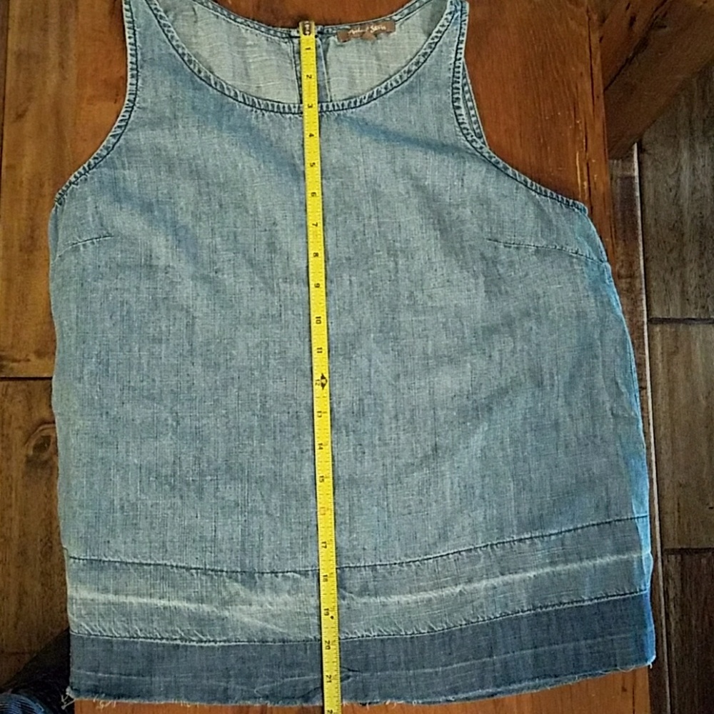 Michael Stars fryed raw hem tank S
